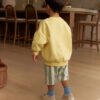 Yellow Sweatshirt and Shorts Set