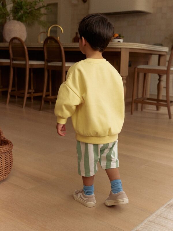 Yellow Sweatshirt and Shorts Set
