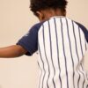 White/Navy Baseball Short Sleeve Jersey Shirt & Shorts Set