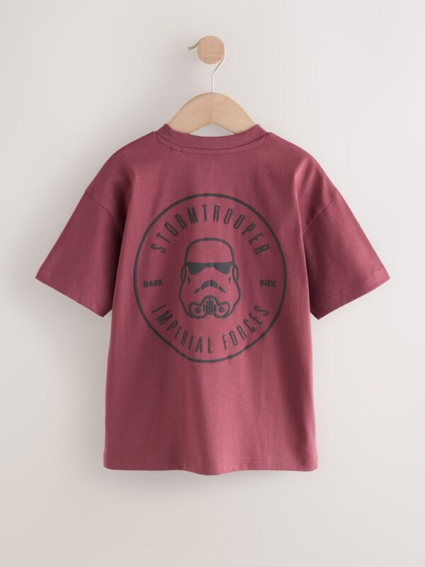 Berry Red Back Print Licensed Star Wars T-Shirt