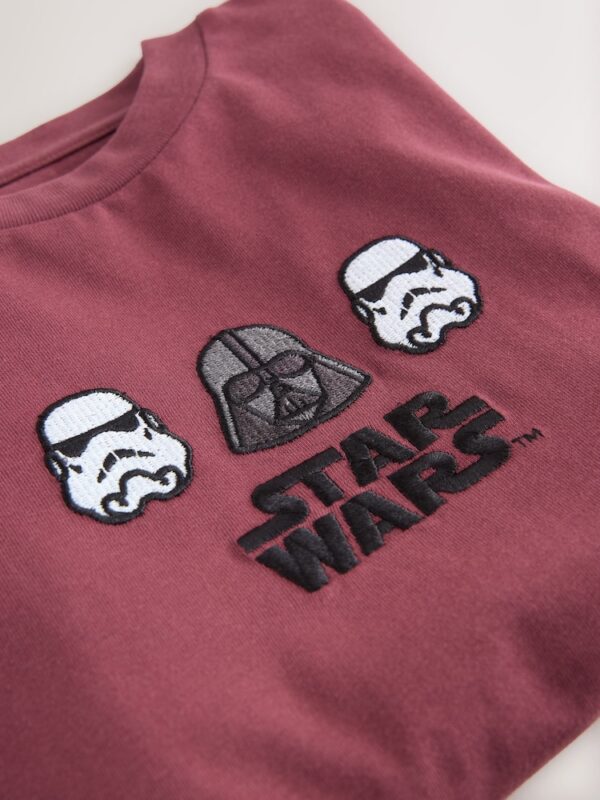 Berry Red Back Print Licensed Star Wars T-Shirt