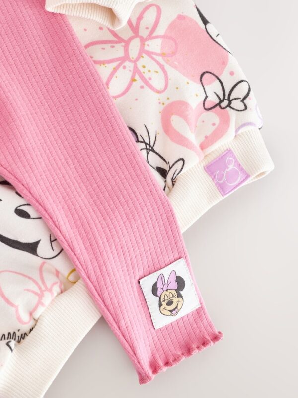 Pink Disney Minnie Mouse Long Sleeve Top and Leggings Set
