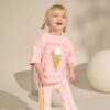 Pink Stripe Ice Cream Top & Flare Leggings Set
