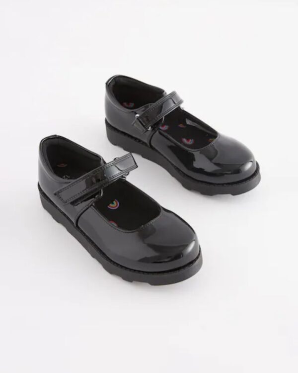 Black Patent Junior School Mary Jane Shoes