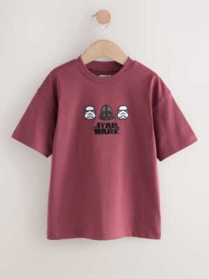 Berry Red Back Print Licensed Star Wars T-Shirt