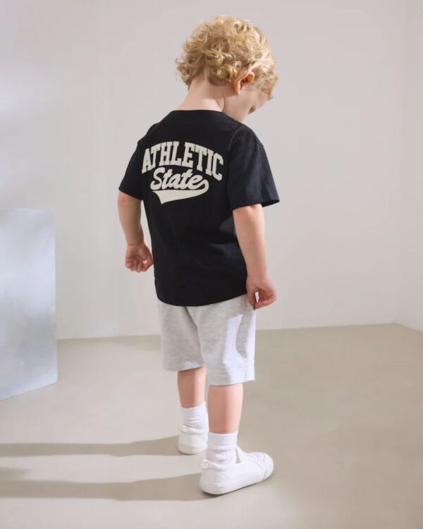 Black/Grey Baseball Short Sleeve Jersey Shirt & Shorts Set