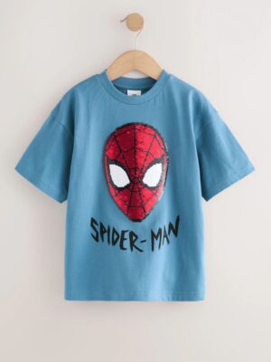 Spiderman Blue Flippy Sequin License T-Shirt