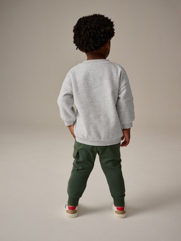 Khaki/Grey Utility Sweatshirt and Super Skinny Joggers Set