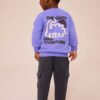 Lilac Purple Sweatshirt and Utility Joggers 2 Piece Set