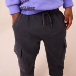 Lilac Purple Sweatshirt and Utility Joggers 2 Piece Set