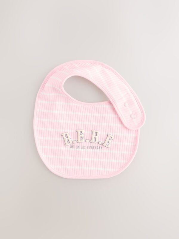 Pink/Grey Baby Bibs 3 Pack