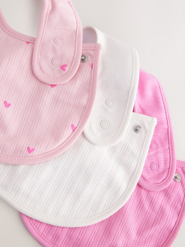 Pink Baby Bibs 3 Pack