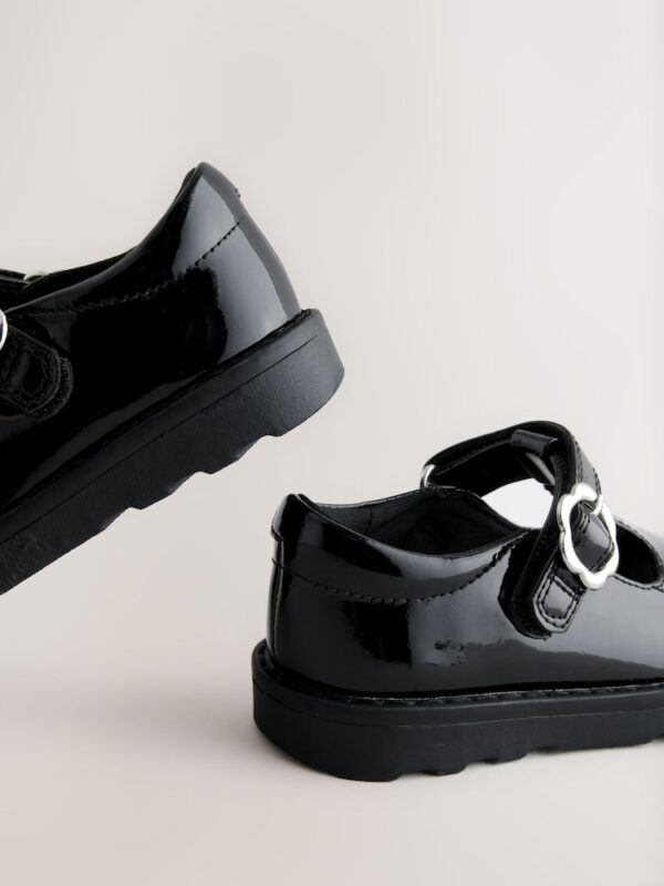 Black Patent T-Bar School Shoes