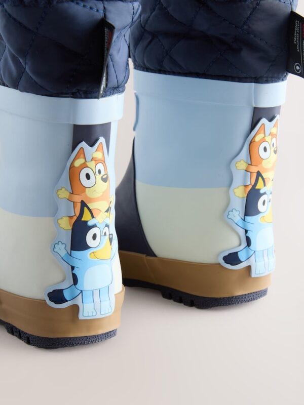 Blue Colourblock Bluey Thermal Thinsulate™ Lined Cuff Wellies