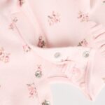 Pink Ditsy Long Sleeve Baby Frill Top And Leggings Set