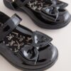 Black Patent Wide Fit (G) Bow Mary Jane School Shoes