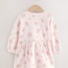 Cream Floral Sweat Dress