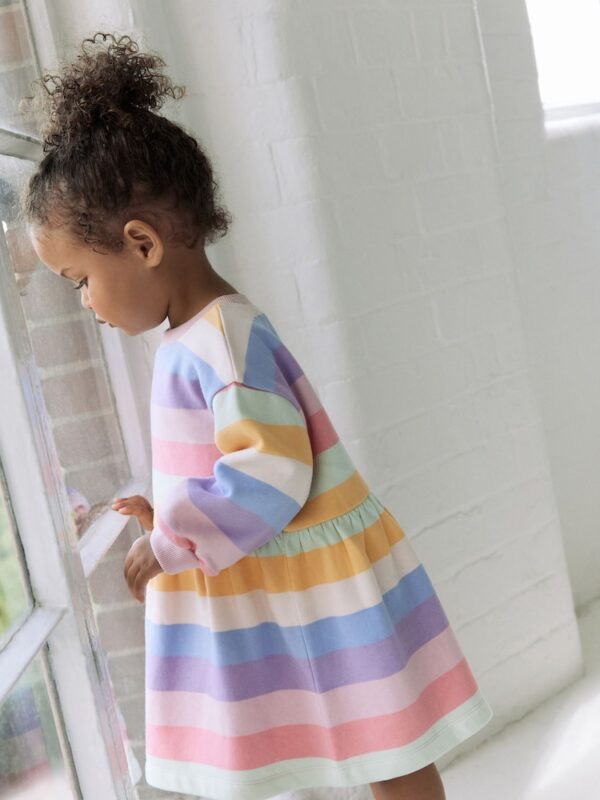 Rainbow Striped Sweat Dress