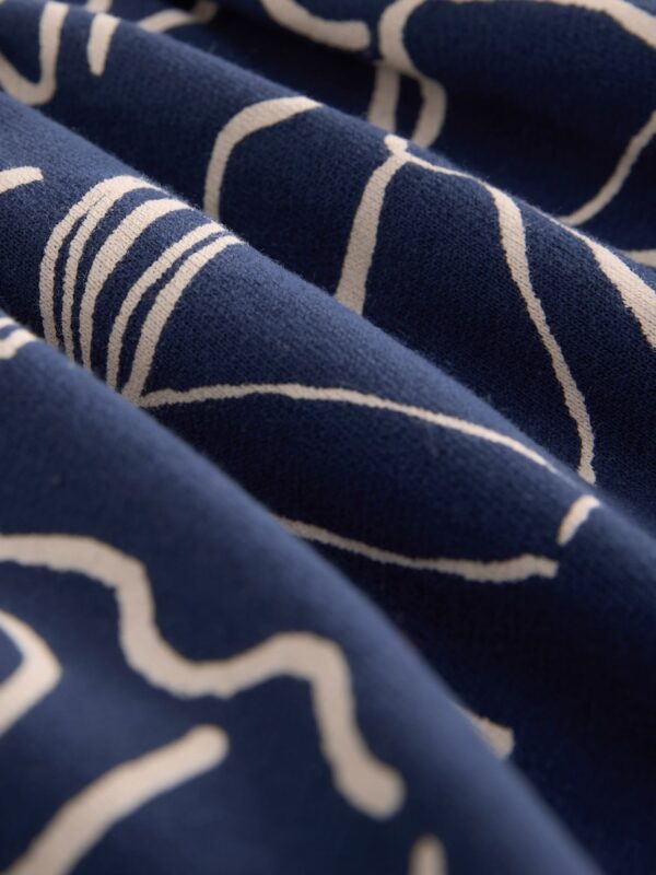 Navy Bow Sweat Dress