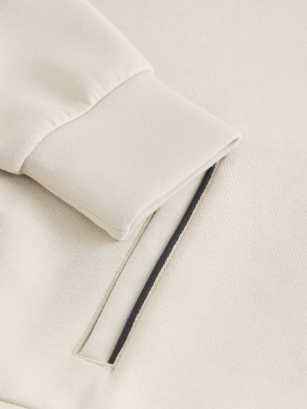 Neutral Supersoft Zip Neck Crew and Wide Leg Joggers Set