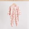 Pink Baby Two Way Zip Sleepsuits 3 Pack