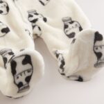 White Milk Fleece Baby Sleepsuit