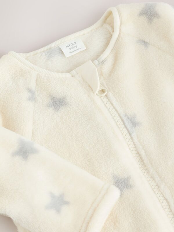 Grey Milk Fleece Baby Sleepsuit