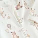 Cream Baby Two Way Zip Fleece Lined Sleepsuit