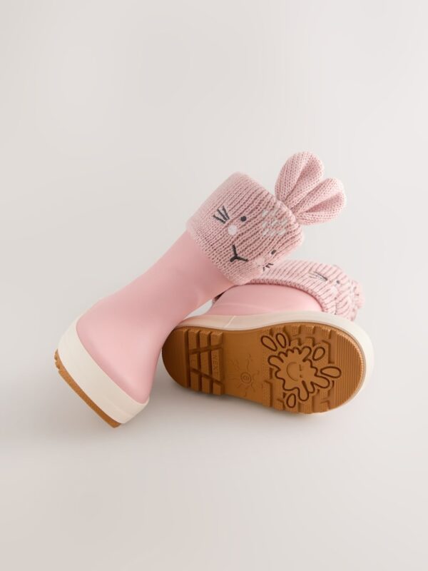 Pink Bunny Thinsulate Lined Cuff Wellies