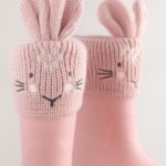 Pink Bunny Thinsulate Lined Cuff Wellies
