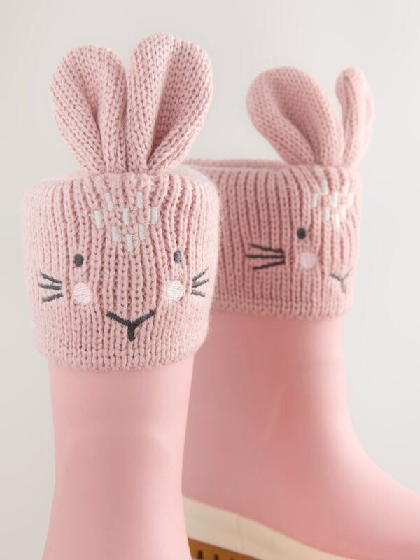 Pink Bunny Thinsulate Lined Cuff Wellies