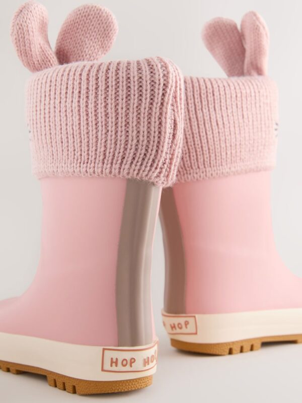 Pink Bunny Thinsulate Lined Cuff Wellies