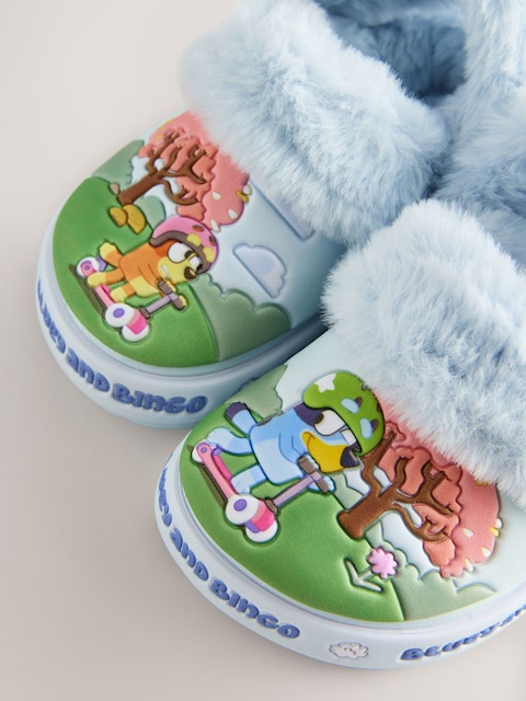 Blue Bluey Cosy Lined Slipper Clogs