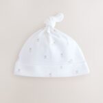White Baby Tie Top Hats 3 Pack