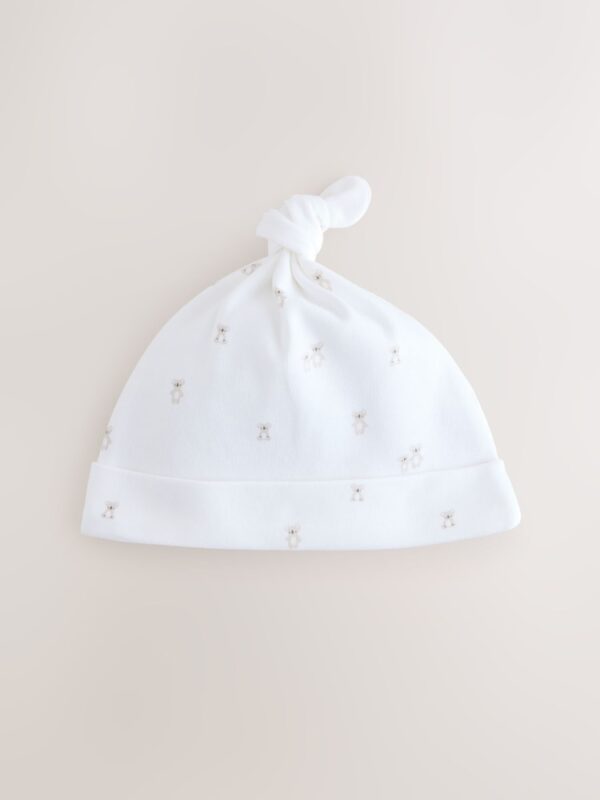 White Baby Tie Top Hats 3 Pack