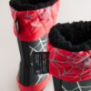 Black/Red Spiderman Thermal Thinsulate™ Lined Cuff Wellies