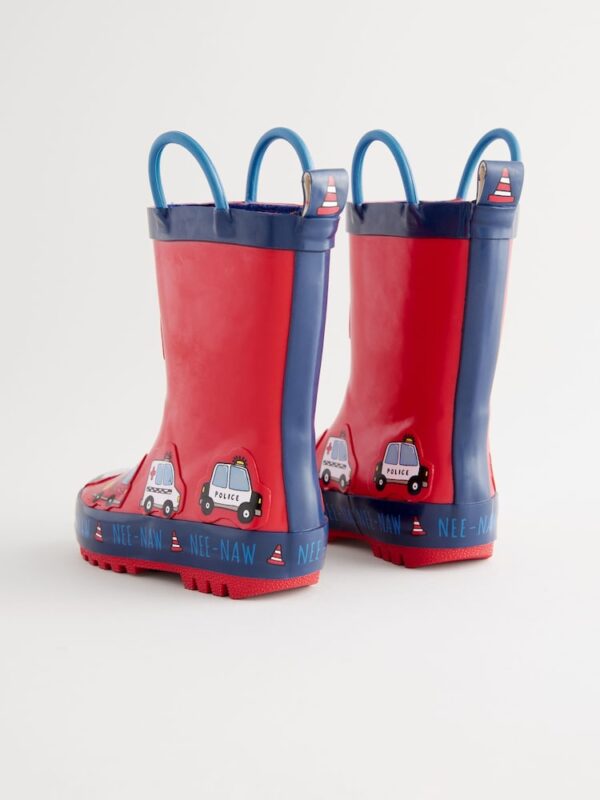 Red Transport Handle Pull On Wellies