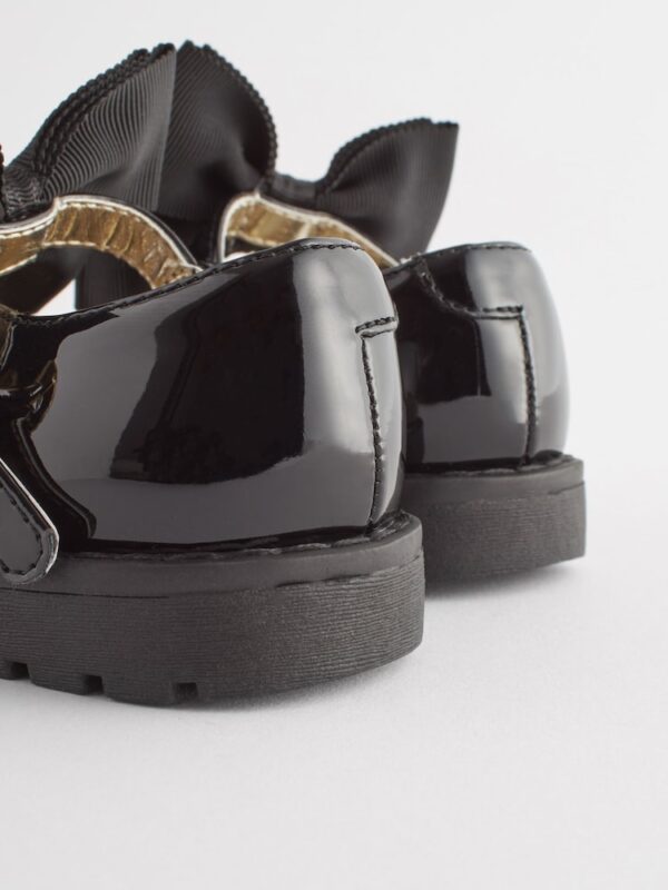 Black Standard Fit (F) Chunky Bow Mary Jane Shoes