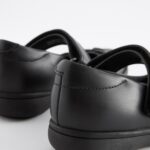 Matt Black Wide Fit (G) School Junior Butterfly Mary Jane Shoes