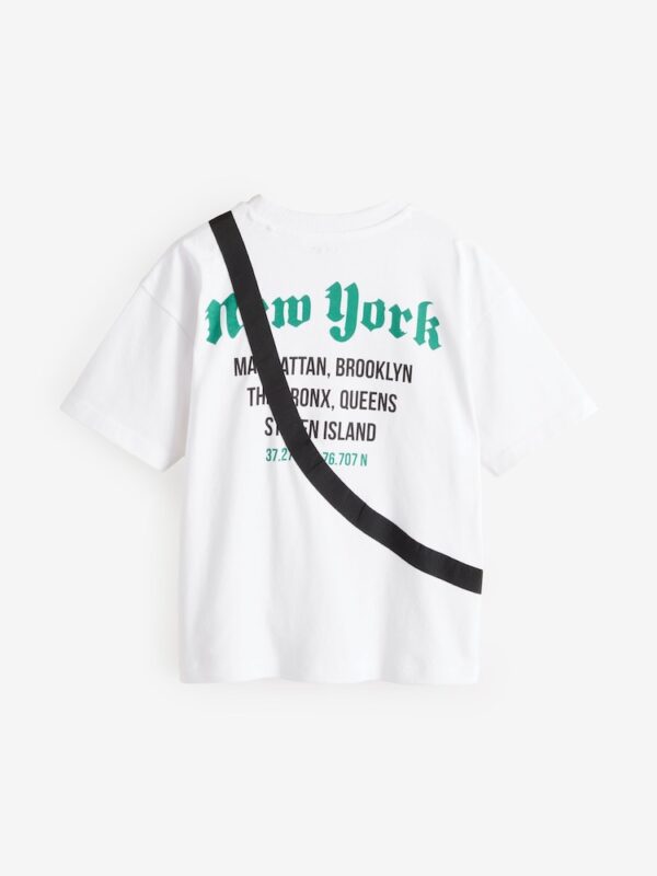 White Skate of Mind Bag Pocket Short Sleeve T-Shirt