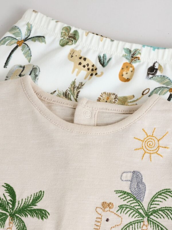 Neutral Safari Baby T Shirt and Legging Set