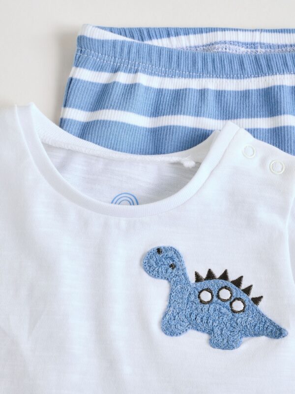 Blue Dino Baby T Shirt and Legging Set