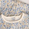 Blue Ditsy Floral Long Sleeve Baby Frill Top And Leggings Set