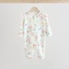 Pink Baby Fairy Bunny 100% Cotton Sleepsuits 3 Pack