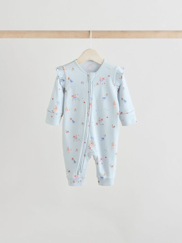 Pink Baby Fairy Bunny 100% Cotton Sleepsuits 3 Pack