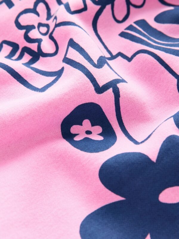 Pink/Animal Sweatshirt and Ribbed Flare Set
