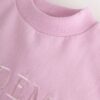 Pink Slogan Sweatshirt And Wide Leg Joggers Set