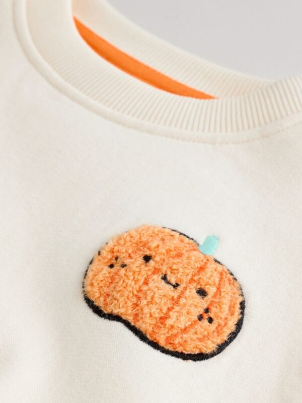 Pumpkin Print Baby Halloween Sweat Top and Joggers Set
