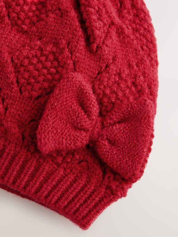 Red Crochet Knitted Baby Hat