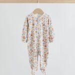 Green Hamish Baby Two Way Zip Sleepsuits 3 Pack